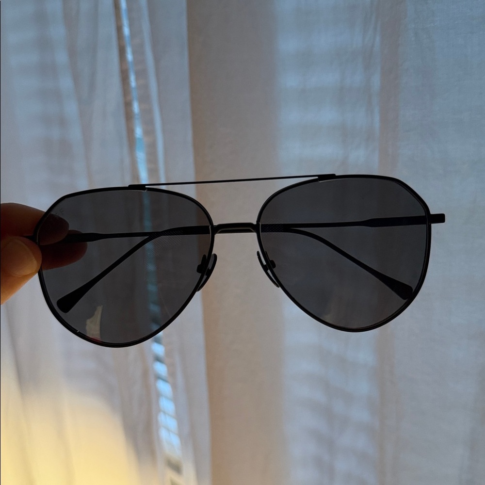 Diff Dash Oversized Aviator Pilot Matte Black Sol… - image 7